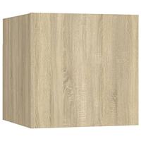 Tv-wandmeubel bewerkt hout sonoma eikenkleurig - thumbnail