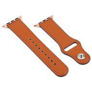 Leren bandje - Camel Bruin - Geschikt voor Apple Watch 38mm / 40mm / 41mm / 42mm - thumbnail