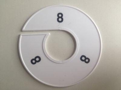 Maatring 11cm wit/zwart 8