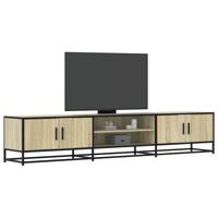Tv-meubel 210x35x41 cm bewerkt hout sonoma eikenkleurig - thumbnail