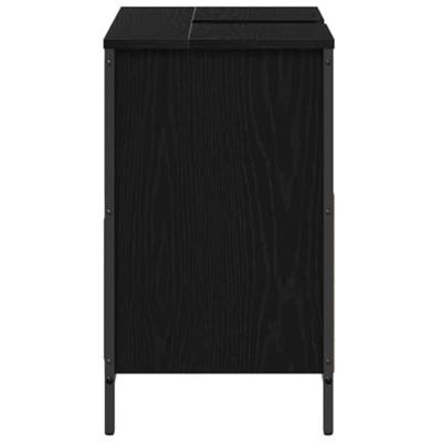 Badkamerkast met lades 60x34,5x60 cm zwart eikenkleurig