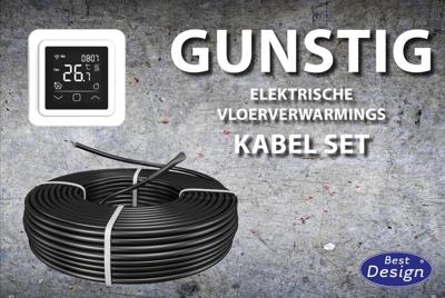 Best-Design "Gunstig" vloerverwarmings kabel set 29,4 mtr 500 Watt
