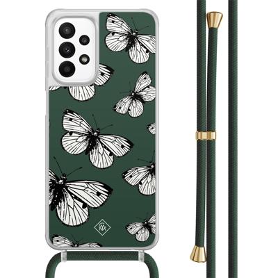 Samsung Galaxy A23 hoesje met koord - Vlinders Samsung Galaxy A23 hoesje met koord - Vlinders