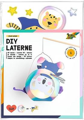 DIY-lantaarn SPACE SAFARI FOLIA zilver