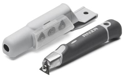 ANZA MINI professionele verfschraper met softgrip en verwisselbaar 24 mm mes