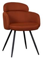 LABEL51 Eetkamerstoel Dinner - Rust - Breathe - Black Frame - thumbnail