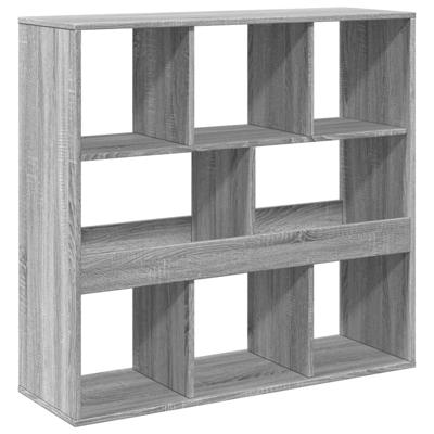 Boekenkast 100x33x125,5 cm bewerkt hout grijs sonoma eikenkleur
