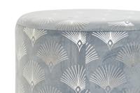 Voetensteun DKD Home Decor Blauw Polyester Metaal Gouden (35 x 35 x 43 cm) - thumbnail