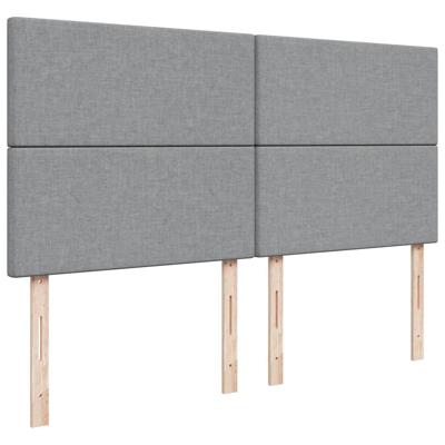 Boxspring met matras stof lichtgrijs 180x200 cm