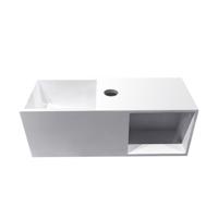 Fontein BWS Jolie 54x20cm met Nis Solid Surface Mat Wit - thumbnail