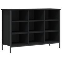 VidaXL Schoenenkast 100x35x70 cm bewerkt hout zwart - thumbnail