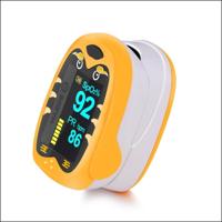 Pediatrische vinger Pulse Oximeter neonatale bloed zuurstof kinderen kinderen oplaadbare USB verzadiging zuigeling Oximetro Pediatrico (oranje) - thumbnail