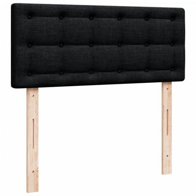 Boxspring met matras stof zwart 120x200 cm - thumbnail