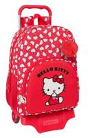 Schoolrugzak met Wielen Hello Kitty Iconic Wit Rood 33 x 42 x 14 cm - thumbnail