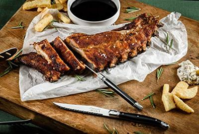 Laguiole Style de Vie Steakmessen Premium Line Zwart - 6 stuks