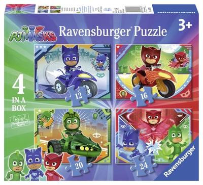 Ravensburger puzzel 4 in 1 PJ masks 12-16-20-24 stukjes Ravensburger puzzel 4 in 1 PJ masks 12-16-20-24 stukjes