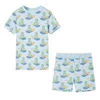 VidaXL Kinderpyjama met korte mouwen 116 lichtblauw - thumbnail