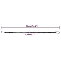 VidaXL Spanelastieken met reflecterende strips en haken 50 st 88 cm - thumbnail