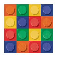 Haza Witbaard bouwblokjes servetten, 16st. - thumbnail