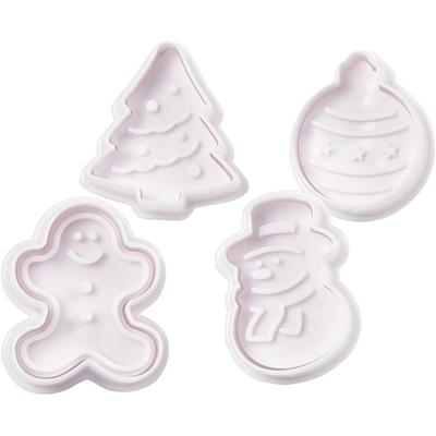 Creativ Company Uitsteekvormen met stempel kerst, 4st.