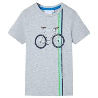 VidaXL Kindershirt met korte mouwen 140 grijs - thumbnail