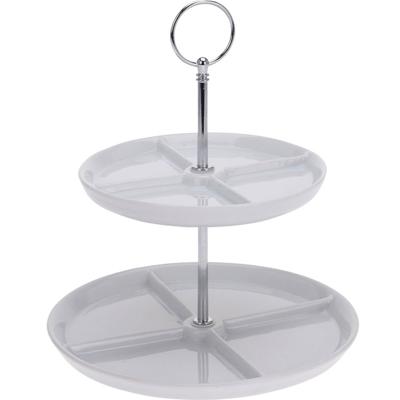 Excellent Houseware Etagere 2Laags Vakverdeling Porselein