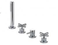 Wastafelmengkraan Hotbath Cobber 1-hendel Recht 28.6 cm Geborsteld Koper Living Colours - thumbnail