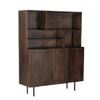 Livingfurn Wandkast 'Elan Brown' Mangohout, 135cm Livingfurn Wandkast 'Elan Brown' Mangohout, 135cm
