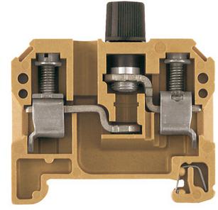 Weidmüller 0501600000 Zekering-serieklem Schroeven Donkerbeige 20 stuk(s)