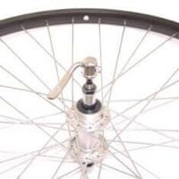 Roland achterwiel 28 uitval freewh alu as26 zwart zink spk - thumbnail