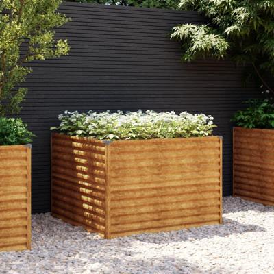 Plantenbak verhoogd 100x100x69 cm cortenstaal