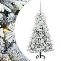 VidaXL Kunstmatige inklapbare kerstboom wit 120 cm pe en pvc - thumbnail