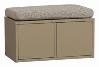 WOOOD Opbergbank 'Turner' Met kussen, 80cm, kleur Mud - thumbnail