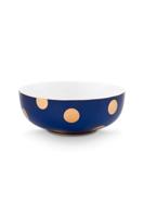 Pip Studio Set/2 Kommen Dot Delight Navy/Goud 20cm - thumbnail