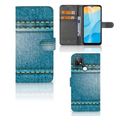OPPO A15 | Wallet Case | met Pasjes | Jeans