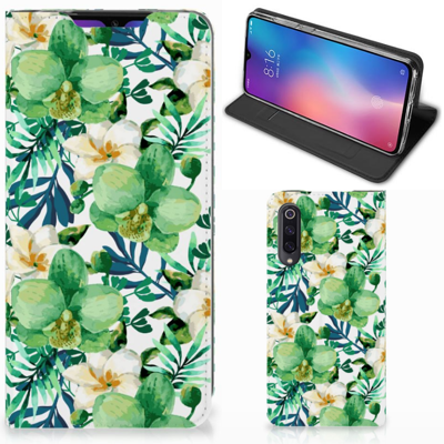 Xiaomi Mi 9 Smart Cover Orchidee Groen Xiaomi Mi 9 Smart Cover Orchidee Groen
