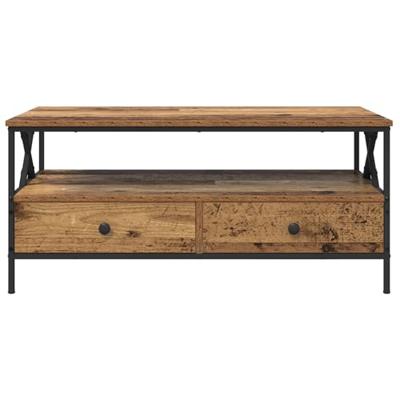 Salontafel with Drawer Oud hout 100 x 51 x 45 cm Bewerkt hout