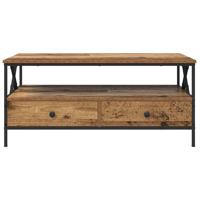 Salontafel with Drawer Oud hout 100 x 51 x 45 cm Bewerkt hout - thumbnail