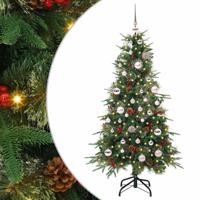VidaXL Kunstmatige inklapbare kerstboom groen 150 cm pe en pvc - thumbnail