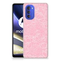 Motorola Moto G51 5G | TPU Case | White Flowers - thumbnail
