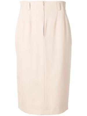 Jean Louis Scherrer Pre-Owned 1990's mid-length skirt - NEUTRALS Jean Louis Scherrer Pre-Owned 1990's mid-length skirt - NEUTRALS