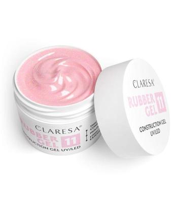 Claresa rubber gel 11 sparkle soft pink 90gr.