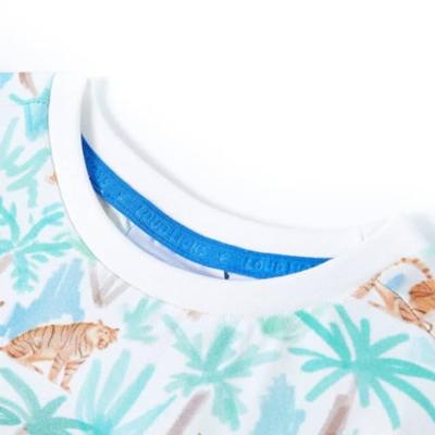 Kindershirt tijgerprint 116 ecru - thumbnail