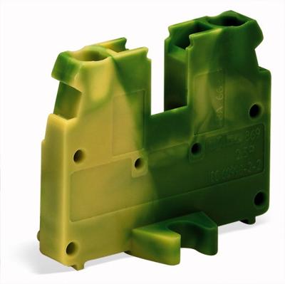 WAGO 869-357 Doorgangsklem Veerklem Groen, Geel 100 stuk(s)