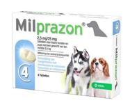 KRKA MILPRAZON ONTWORMINGSTABLETTEN HOND >0,5 KG 2,5 MG/25 MG 4 TBL - thumbnail