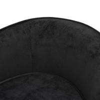 Hondenbank 69x49x40 cm pluche zwart - thumbnail