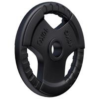 Olympische halterschijf 10 kg Gripper Gietijzer Rubber Coating - 50/51 mm - thumbnail