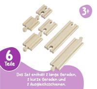 Eichhorn treinrails sporen uitbreidingsset, 6dlg. - thumbnail