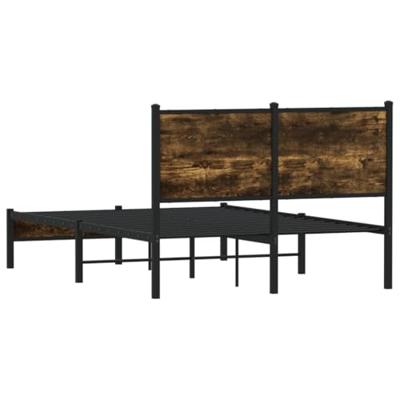 Bedframe zonder matras metaal gerookt eikenkleurig 120x200 cm