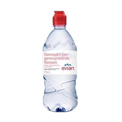 Evian mineraalwater pet (6x 75cl)
